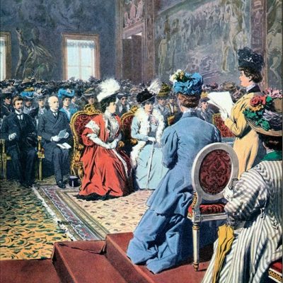 Congresso delle donne itaiane 1908. Illustrazione Domenica del Corriere
